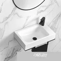 Belux Темпо-2 HR0900 L (черный, с каркасом, сифоном, донным клапаном)