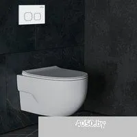 Roxen Porto в комплекте с инсталляцией StounFix Dual Fresh 6 в 1 538465 (кнопка: белый глянец)