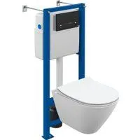 Cersanit City Smart CO DPL EO Slim (с кнопкой Estetica 64112 черный/хром)