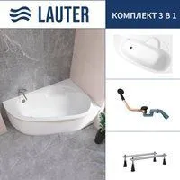 Lauter Valencia 170x110 2102170R (с ножками и сифоном 21Y11021 матовый черный)