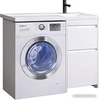 Belux Тумба под умывальник Ока Н 44-02 (1, белый глянец)