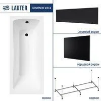 Lauter Bianca 140х70 21207140 (с каркасом, лицевым и торцевым экранами черного цвета)