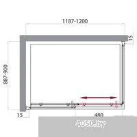 BelBagno UNO-195-AH-1-120/90-P-Cr