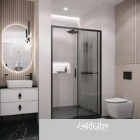 Grossman Style 110x195 100.K33.05.110.21.02 (черный матовый/стекло шиншилла)