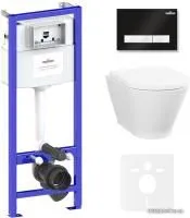 Унитаз Lavinia Boho Relfix Elegant Rimless 6 в 1 87561074 (черный/белый пластик)