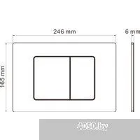 Roxen Royal Matt в комплекте с инсталляцией StounFix Dual Fresh 6 в 1 968290 (кнопка: оружейная стал