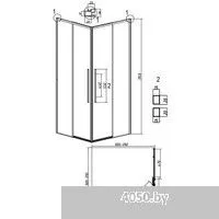 Grossman Galaxy 100x100x195 300.K33.01.1010.21.02 (черный матовый/шиншилла стекло)