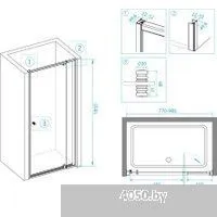RGW PA-02-B 41080209-14 90 (черный/прозрачное стекло)
