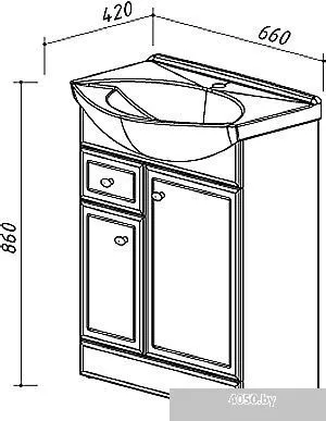 Belux Адажио Тумба под умывальник [Н60-01]