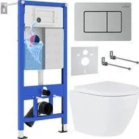 Roxen Antares в комплекте с инсталляцией StounFix Dual Fresh 6 в 1 968421 (кнопка: сатин)