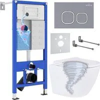 Roxen Antares Tornado Long в комплекте с инсталляцией StounFix Dual Fresh 6 в 1 868438 (кнопка: серы