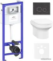 Унитаз Lavinia Boho Relfix Grance Hill Rimless 6 в 1 87561027 (greek black камень)