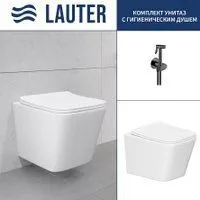Lauter Square с жестким сиденьем Soft Close 214903 + Breez 21GN7072BM (скрытое крепление)