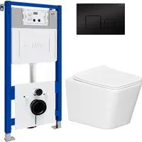 Lauter Square 214903 с кнопкой 219704F (квадратная, черный)