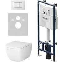 AM.PM Master Fit IS100201.901701 (белый глянцевый, с кнопкой смыва)