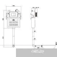 Roxen Antares в комплекте с инсталляцией Roxen Attach 5 в 1 968412 (кнопка: сатин)