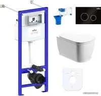 Унитаз Lavinia Boho Relfix Bell Pro Rimless 7 в 1 87050128 (черный пластик)