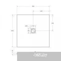 BelBagno TRAY-MR-UNO-A-90-35-NERO 90x90