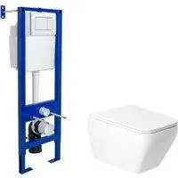 Saniteco KW-9010W + Berges АТОМ 410 040333 (с кнопкой)