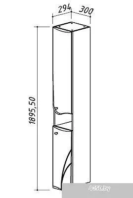 Belux Шкаф-пенал Модена П 30К (правый)