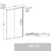 Niagara NG-85-14TB 140x195 (черный матовый/тонированное стекло)