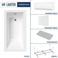 Lauter Estelle 120 21206020 (с каркасом, серым подголов, белым лиц. и торц. экраном)