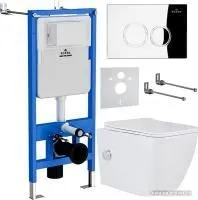 Roxen Cube Bidet One Rimless 6 в 1 StounFix Slim 521082 (кнопка: хром)