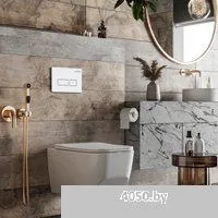 Roxen Boro в комплекте с инсталляцией StounFix Dual Fresh 6 в 1 577353 (кнопка: белый глянец)