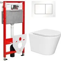 Lauter Longer 2110822 + TECE Kit 9400413 с кнопкой (белый)