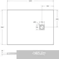 BelBagno TRAY-MR-UNO-AH-120/90-35-W-CR 120x90