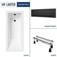 Lauter Estelle 140х70 21206040 (с ножками и лицевым черным экраном)