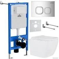 Roxen Cube One Rimless 6 в 1 StounFix Slim 550013 (кнопка: хром)