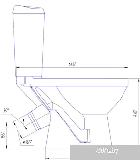 Унитаз Rosa Комфорт (коричневый)