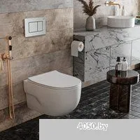 Roxen Porto в комплекте с инсталляцией StounFix Dual Fresh 6 в 1 968445 (кнопка: сатин)