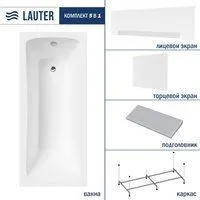 Lauter Bianca 160х70 21207160 (с каркасом, серым подголовником, белым лицевым и торцевым экраном)