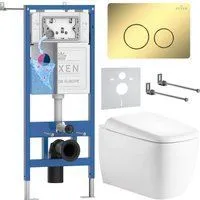 Roxen Martin в комплекте с инсталляцией StounFix Dual Fresh 6 в 1 868589 (кнопка: сатин)