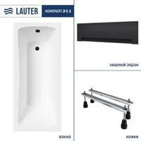 Lauter Bianca 160х70 21207160 (с ножками и лицевым черным экраном)