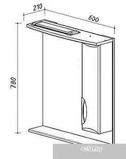 Belux Сонет-Сити Шкаф с зеркалом [В60Ш]