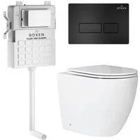 Roxen Antares в комплекте с инсталляцией Attach 5 в 1 967019 (кнопка: черный матовый)