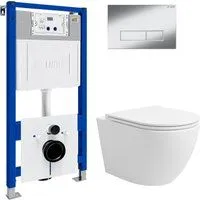 Lauter Vortex 2110830 с кнопкой 219701HD (узкая, хром)