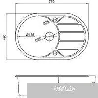 Marblan Elon L (черный,с сифоном)