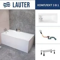 Lauter Seraphina 160x80 2112160L (с ножками и сифоном 21Y11030 хром)