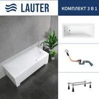 Lauter Estelle 140 21206040 (с ножками и сифоном 21Y11030 хром)