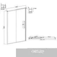 Niagara Nova NG-84-L13CHB 130x195 (черный матовый/шиншилла стекло)