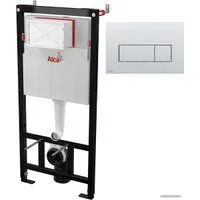 Alcaplast AM101/1120 + кнопка M572 (хром матовый)