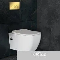 Roxen Cube bidet в комплекте с инсталляцией StounFix Dual Fresh 6 в 1 968094 (кнопка: золото глянцев