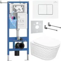 Roxen Vine Tornado в комплекте с инсталляцией StounFix Dual Fresh 6 в 1 868568 (кнопка: белый глянце