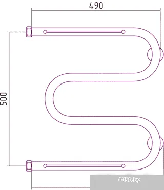 Полотенцесушитель Сунержа М-образный 500х500 +2 полки