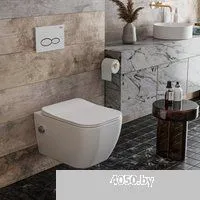 Roxen Cube bidet в комплекте с инсталляцией StounFix Dual Fresh 6 в 1 966127 (кнопка: серый бетон)