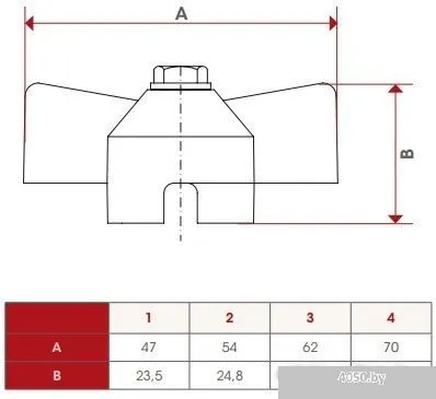 Запорная арматура ITAP Рукоятка-бабочка 087 размер 7